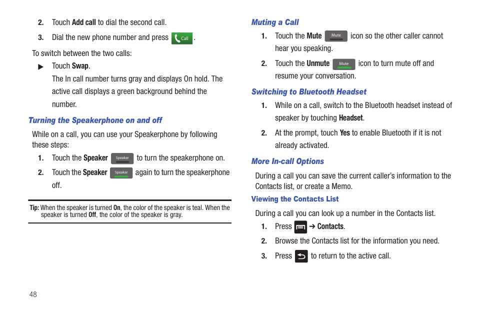 Samsung Vibrant SGH-t959 User Manual | Page 52 / 193