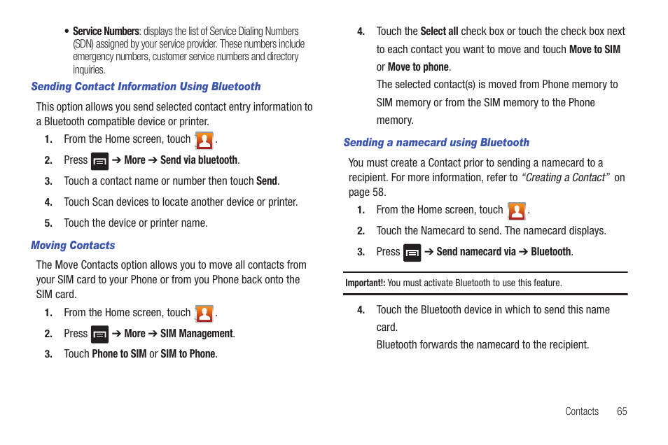 Samsung Vibrant SGH-t959 User Manual | Page 69 / 193