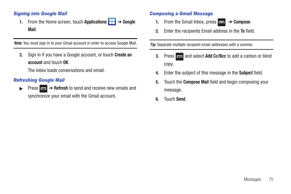 Samsung Vibrant SGH-t959 User Manual | Page 79 / 193