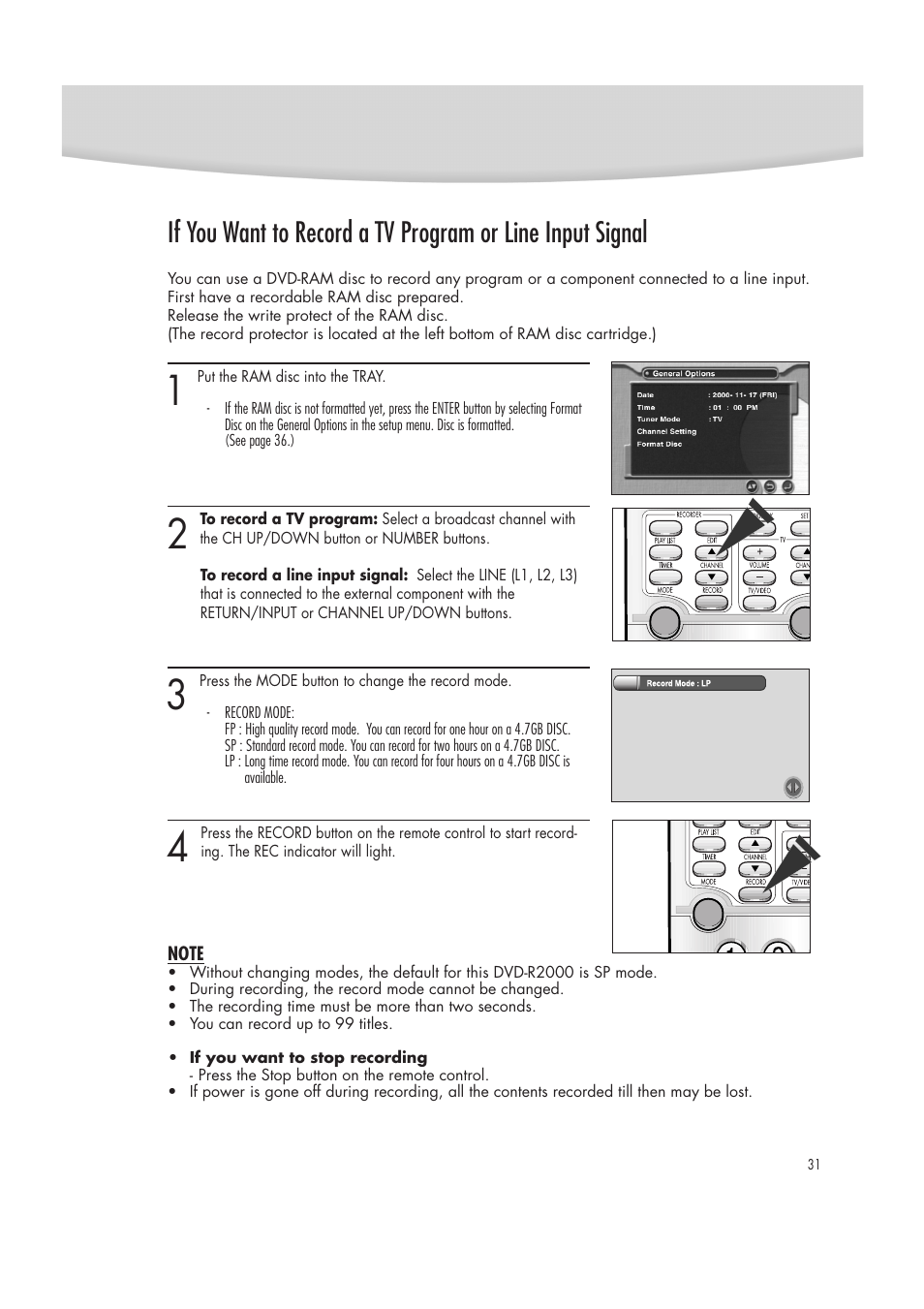 Samsung DVD-R2000 User Manual | Page 31 / 65