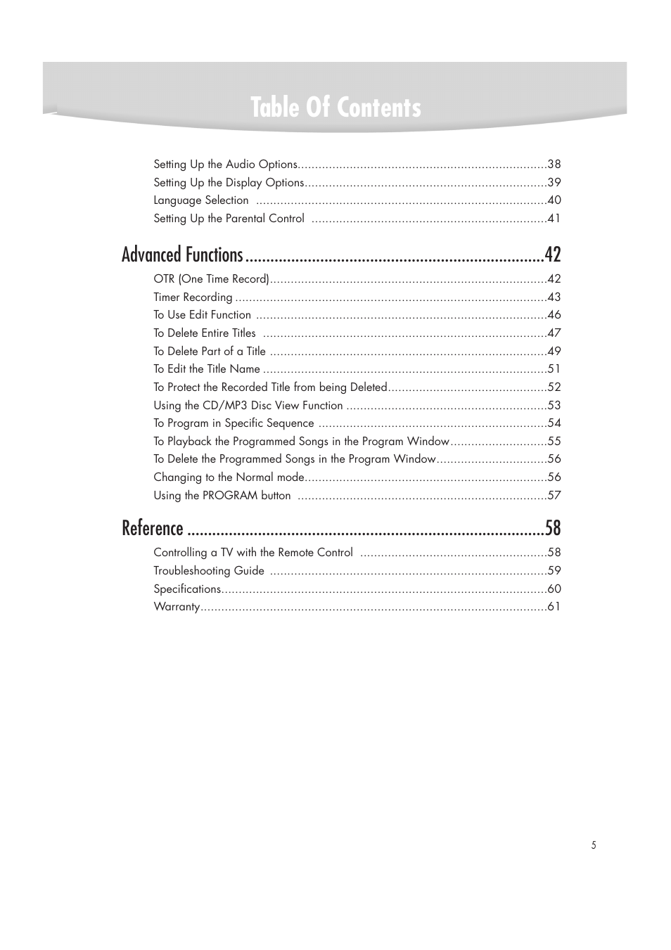 Samsung DVD-R2000 User Manual | Page 5 / 65