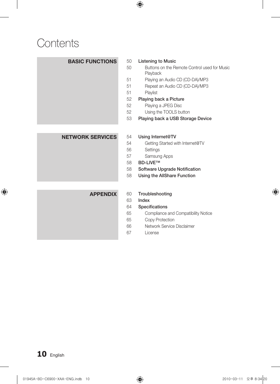 Samsung BD-C6900 User Manual | Page 10 / 70