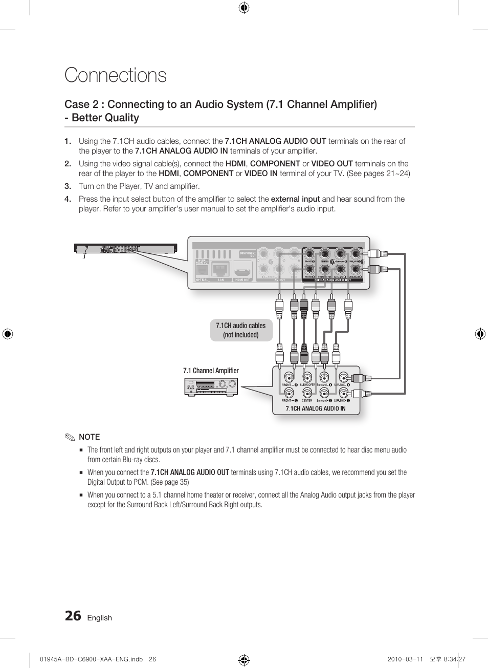 Connections | Samsung BD-C6900 User Manual | Page 26 / 70