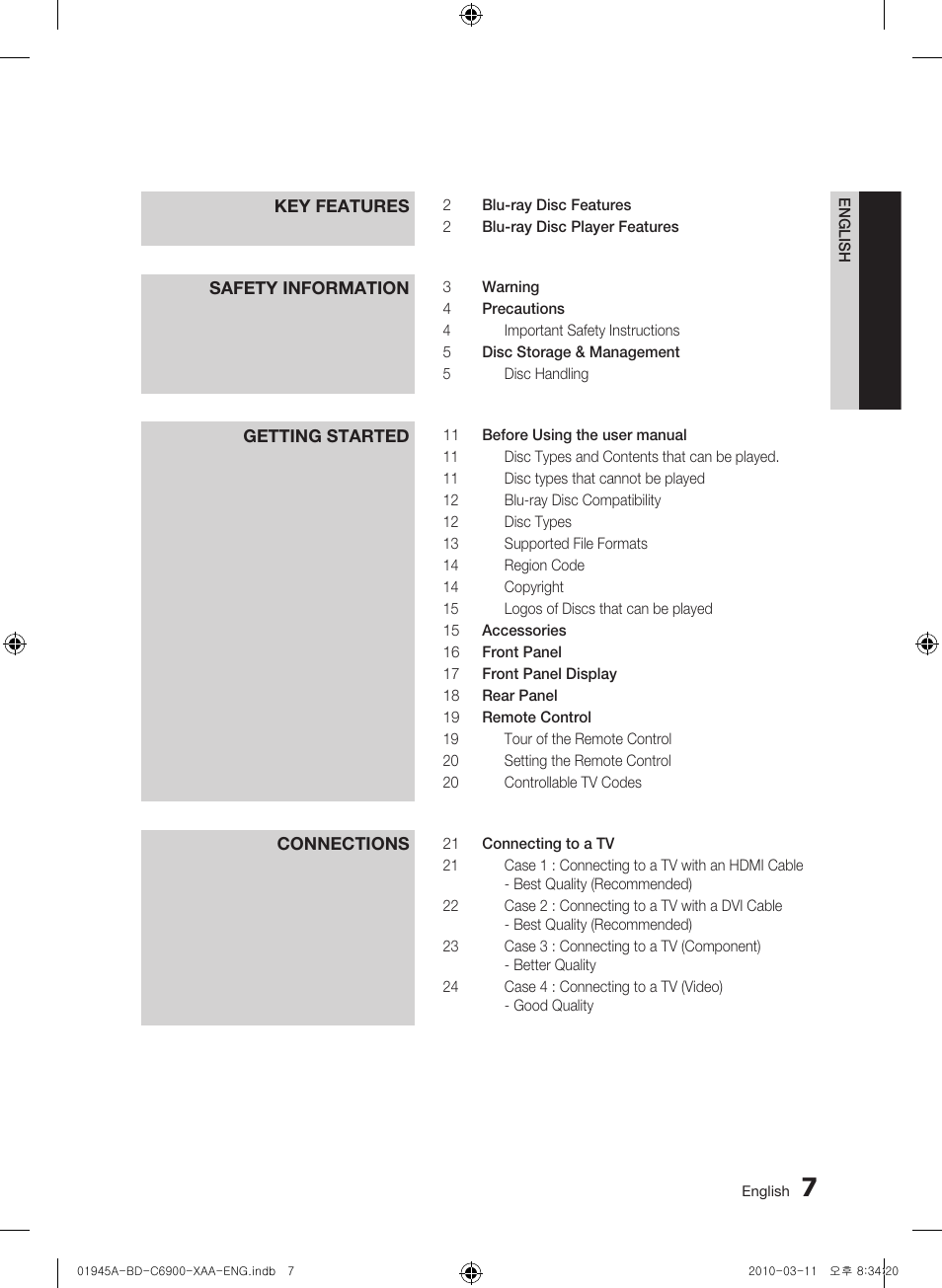 Samsung BD-C6900 User Manual | Page 7 / 70