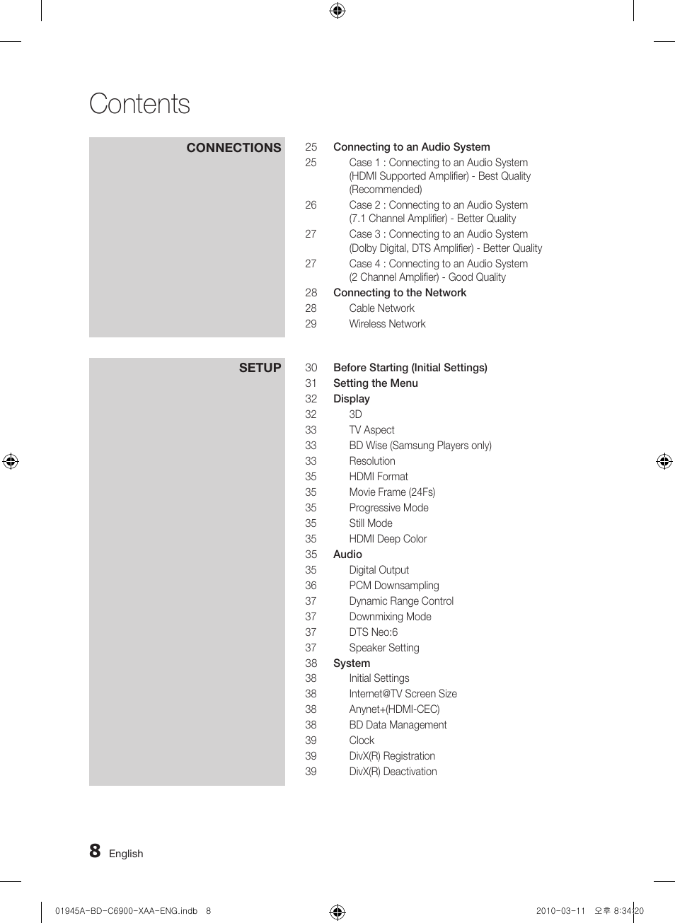 Samsung BD-C6900 User Manual | Page 8 / 70