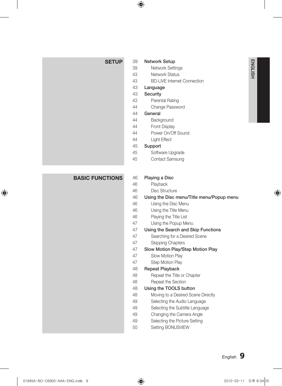 Samsung BD-C6900 User Manual | Page 9 / 70