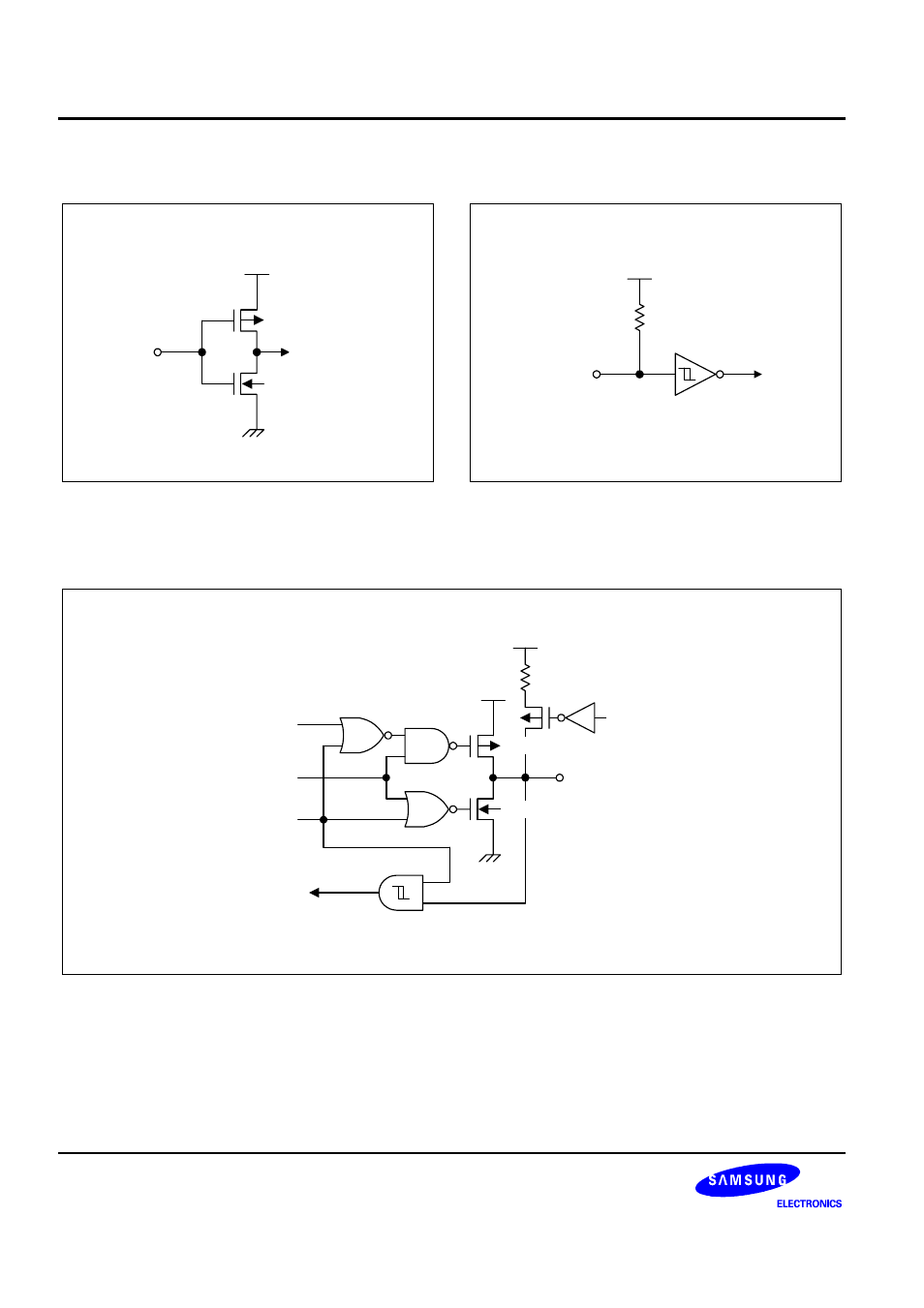 Pin circuits, Figure 1-4. pin circuit type a, Figure 1-5. pin circuit type b (nreset) | Figure 1-6. pin circuit type e-4 (p0, p1) | Samsung S3C8275X User Manual | Page 30 / 324