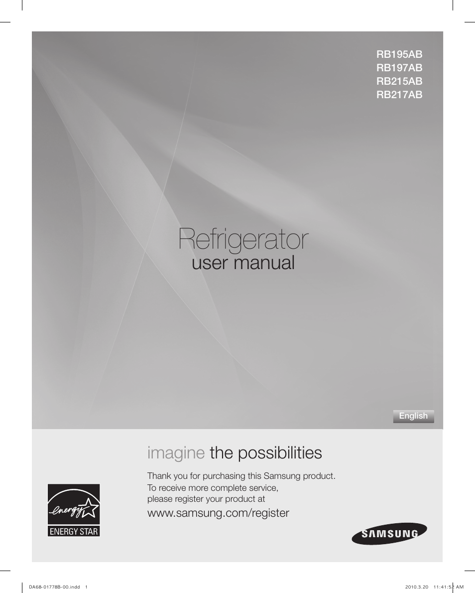 Samsung RB217AB User Manual | 32 pages