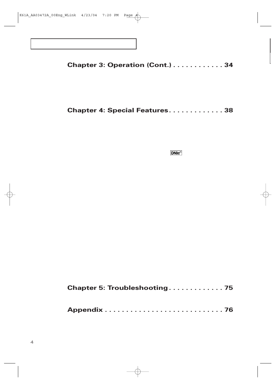 Samsung CL32A20HE User Manual | Page 4 / 80