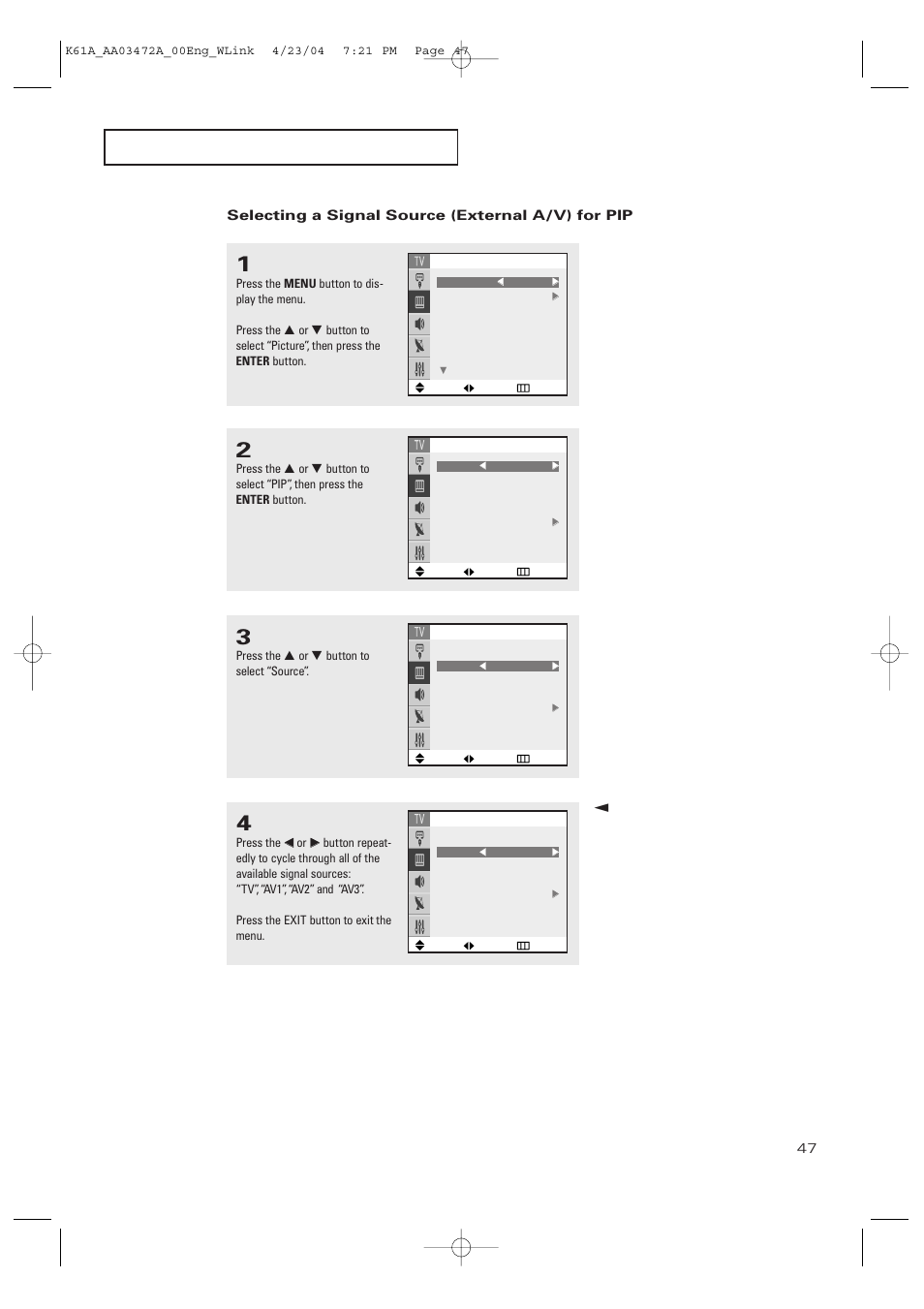 Samsung CL32A20HE User Manual | Page 47 / 80