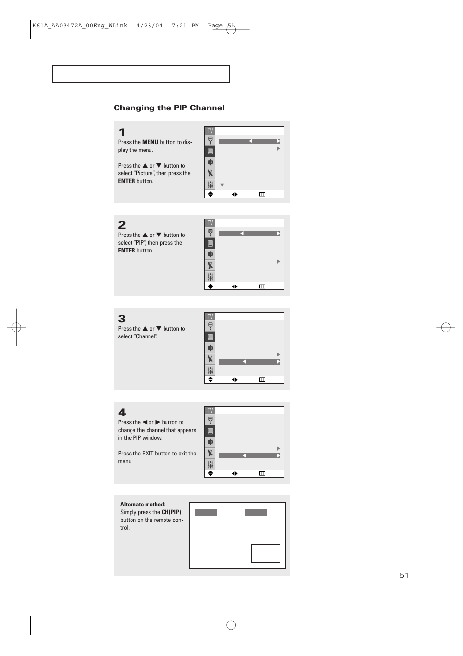 Samsung CL32A20HE User Manual | Page 51 / 80