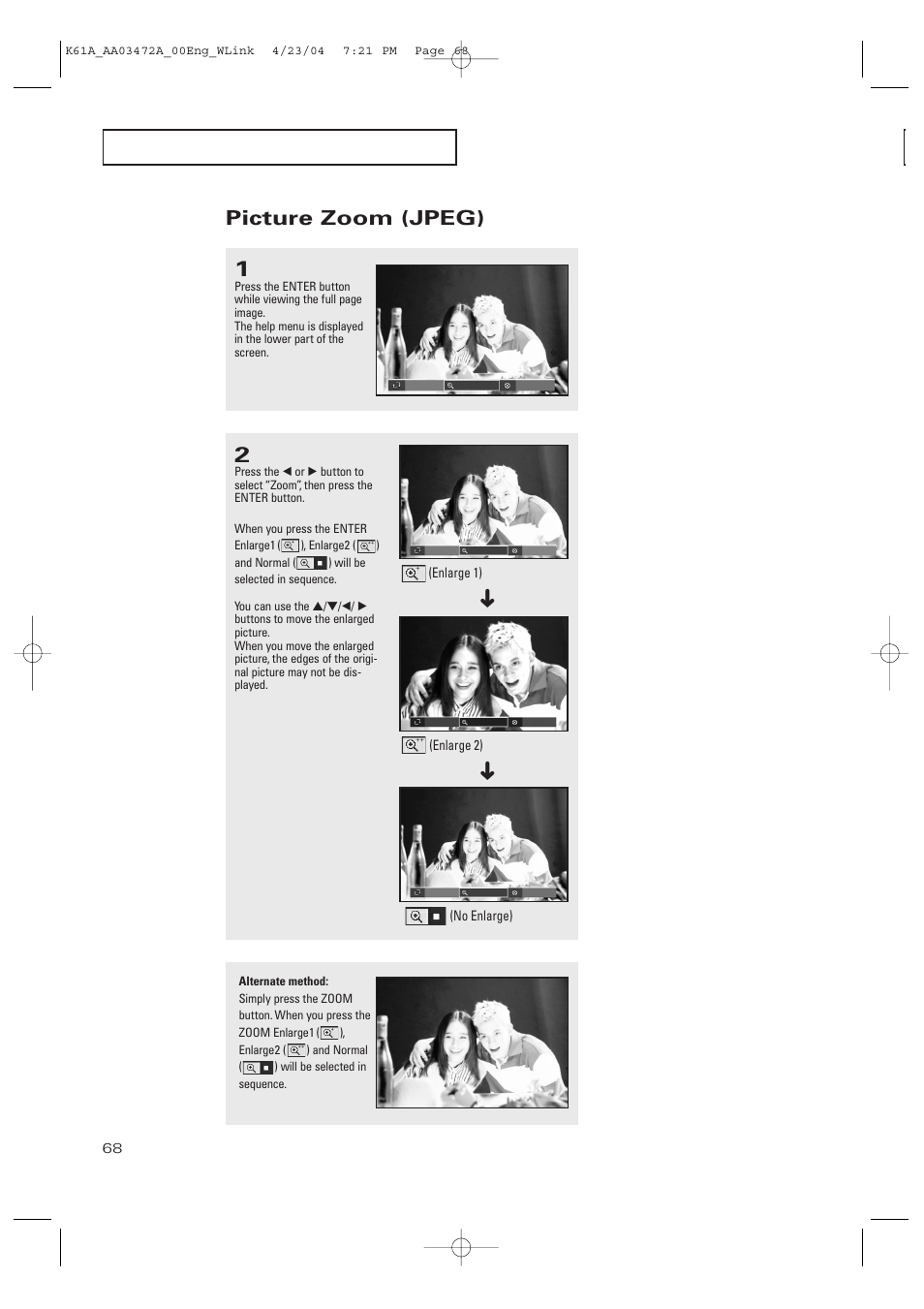 Picture zoom (jpeg) | Samsung CL32A20HE User Manual | Page 68 / 80