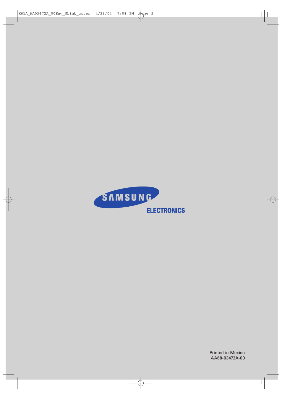 Samsung CL32A20HE User Manual | Page 80 / 80