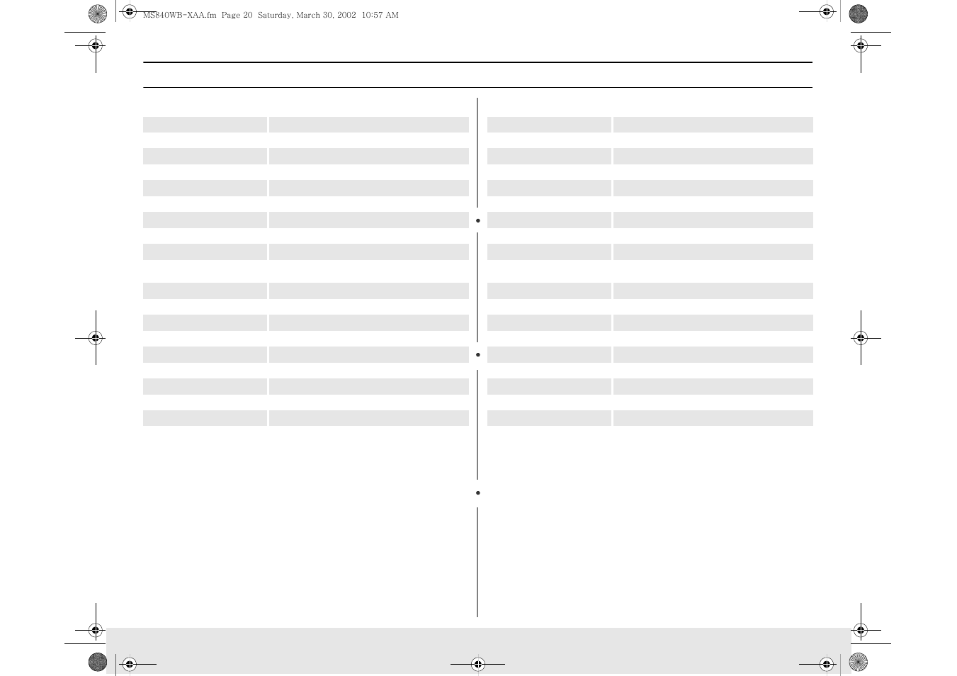 Appendix, Specifications | Samsung MS1040WB User Manual | Page 20 / 24