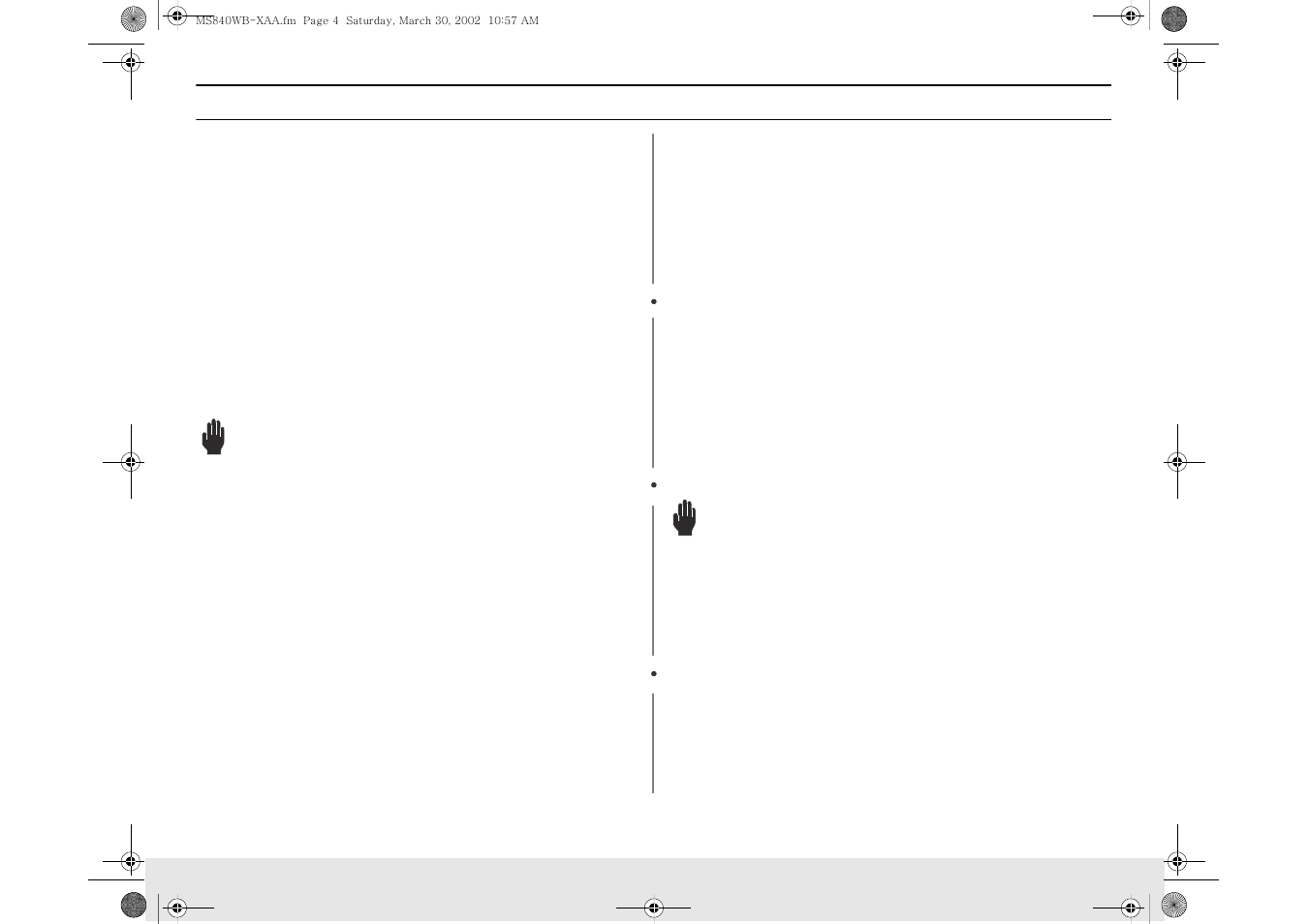 Hese, Nstructions, Warning | Samsung MS1040WB User Manual | Page 4 / 24