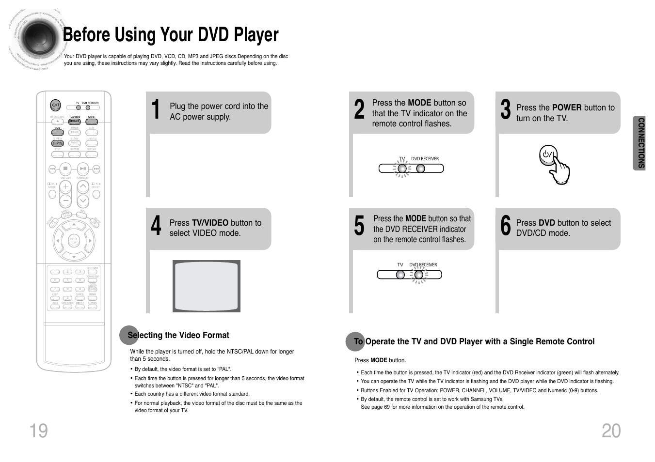 Before using your dvd player | Samsung HT-DS420 User Manual | Page 11 / 38