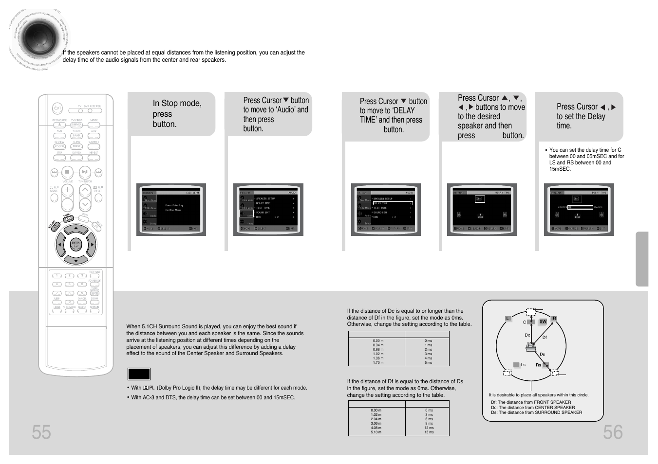 Setting the delay time | Samsung HT-DS420 User Manual | Page 29 / 38