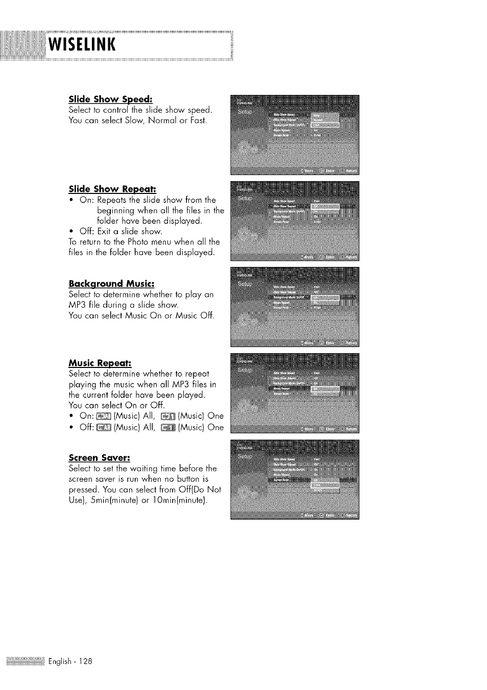 Wiselink | Samsung HL-$4676S User Manual | Page 128 / 135