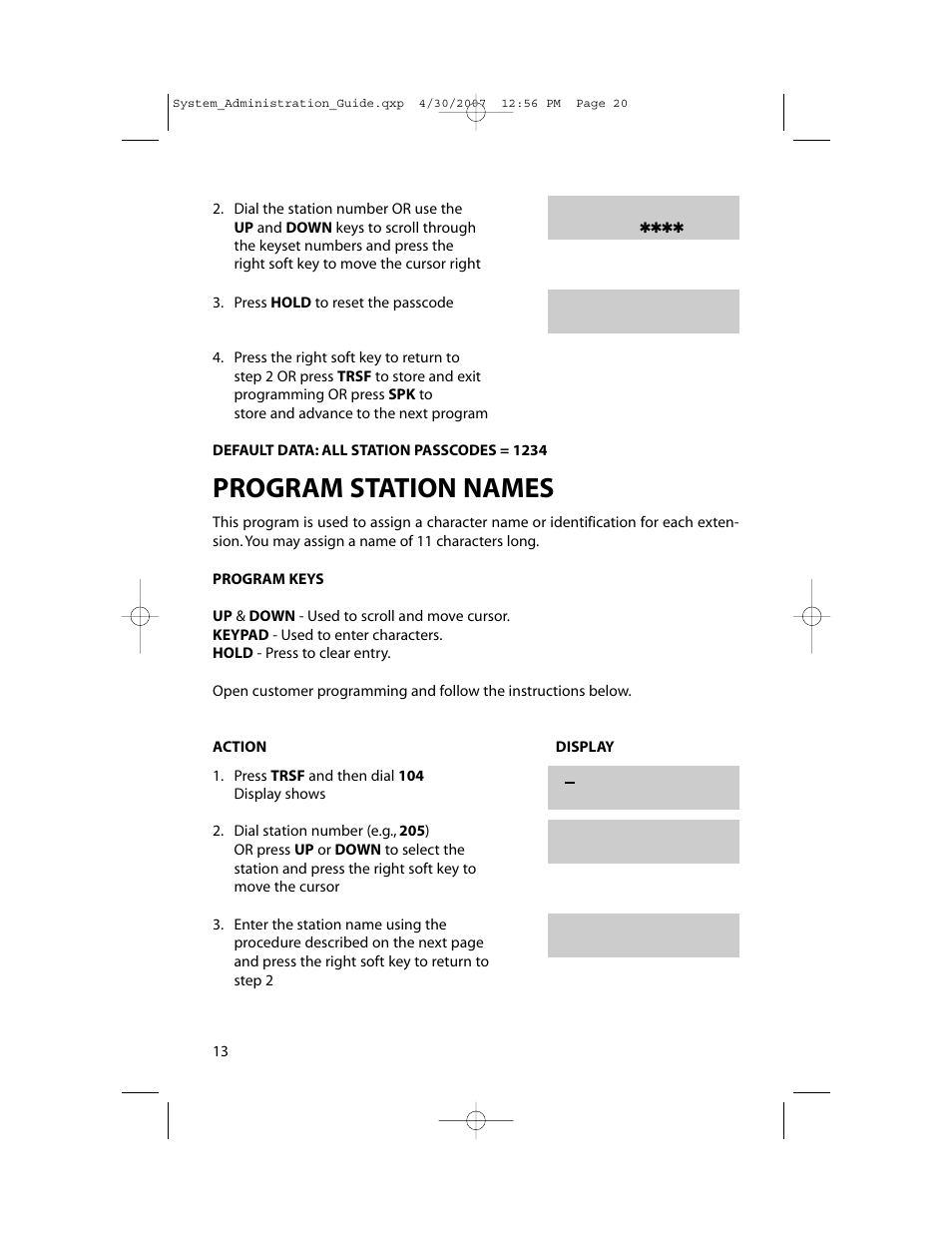 Program station names | Samsung OfficeServ 7000 Series User Manual | Page 21 / 46