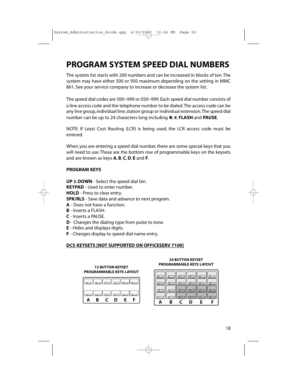 Program system speed dial numbers | Samsung OfficeServ 7000 Series User Manual | Page 26 / 46