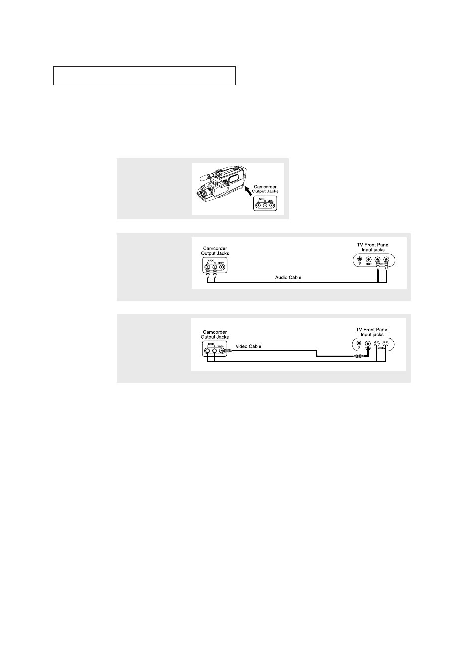 Connecting a camcorder | Samsung CT-2188W User Manual | Page 16 / 38