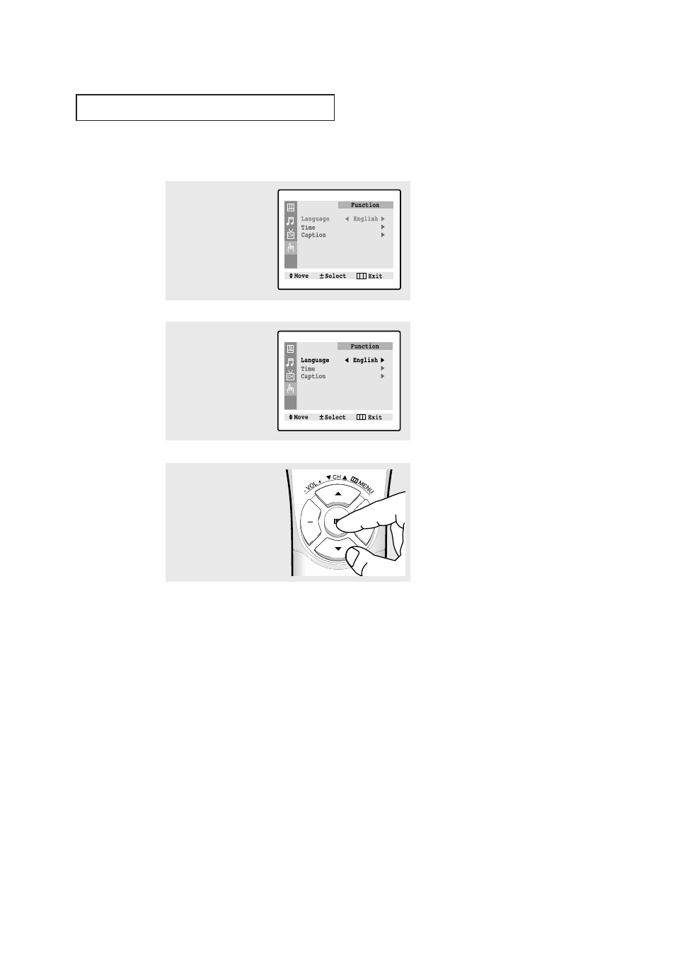 Selecting a menu language | Samsung CT-2188W User Manual | Page 19 / 38