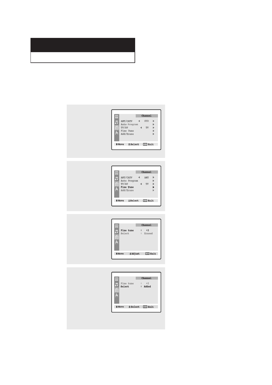 Fine tuning channels | Samsung CT-2188W User Manual | Page 29 / 38