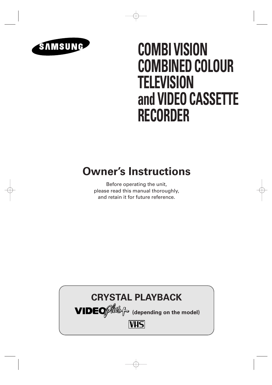 Samsung Colour TV/VCR User Manual | 56 pages