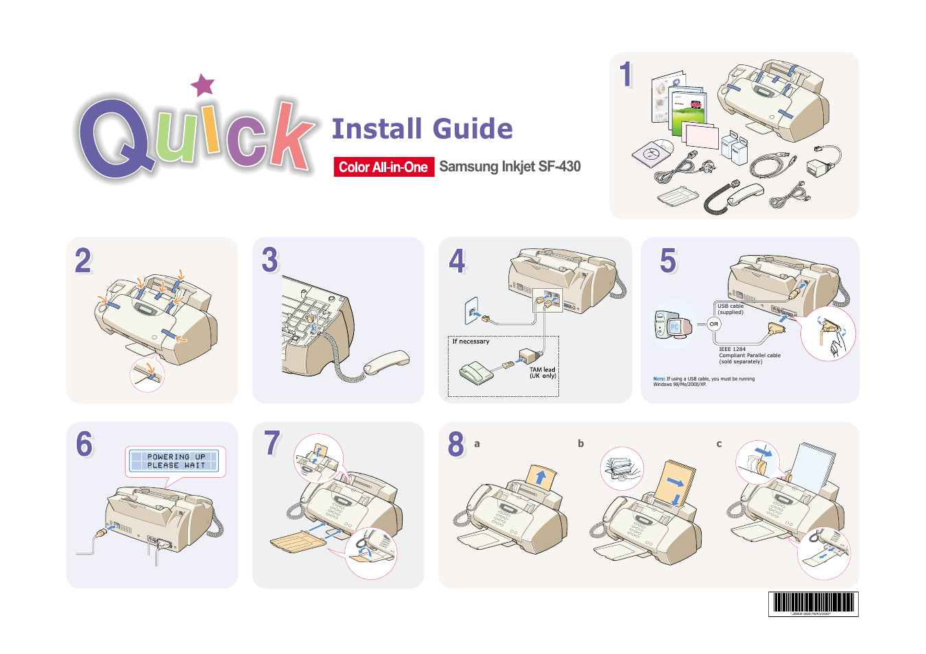 Samsung SF-430 User Manual | 2 pages