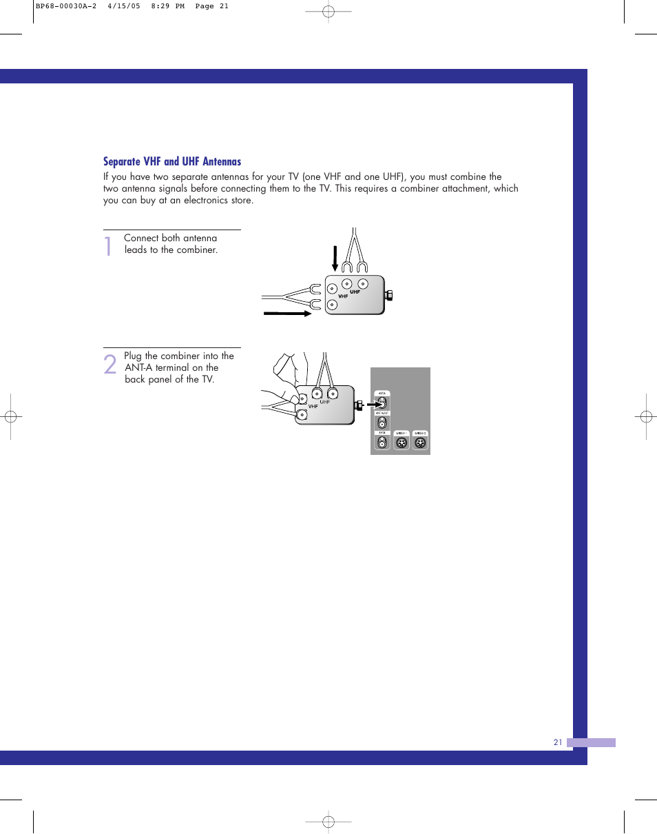 Samsung Tantus HLM 5065W User Manual | Page 21 / 88