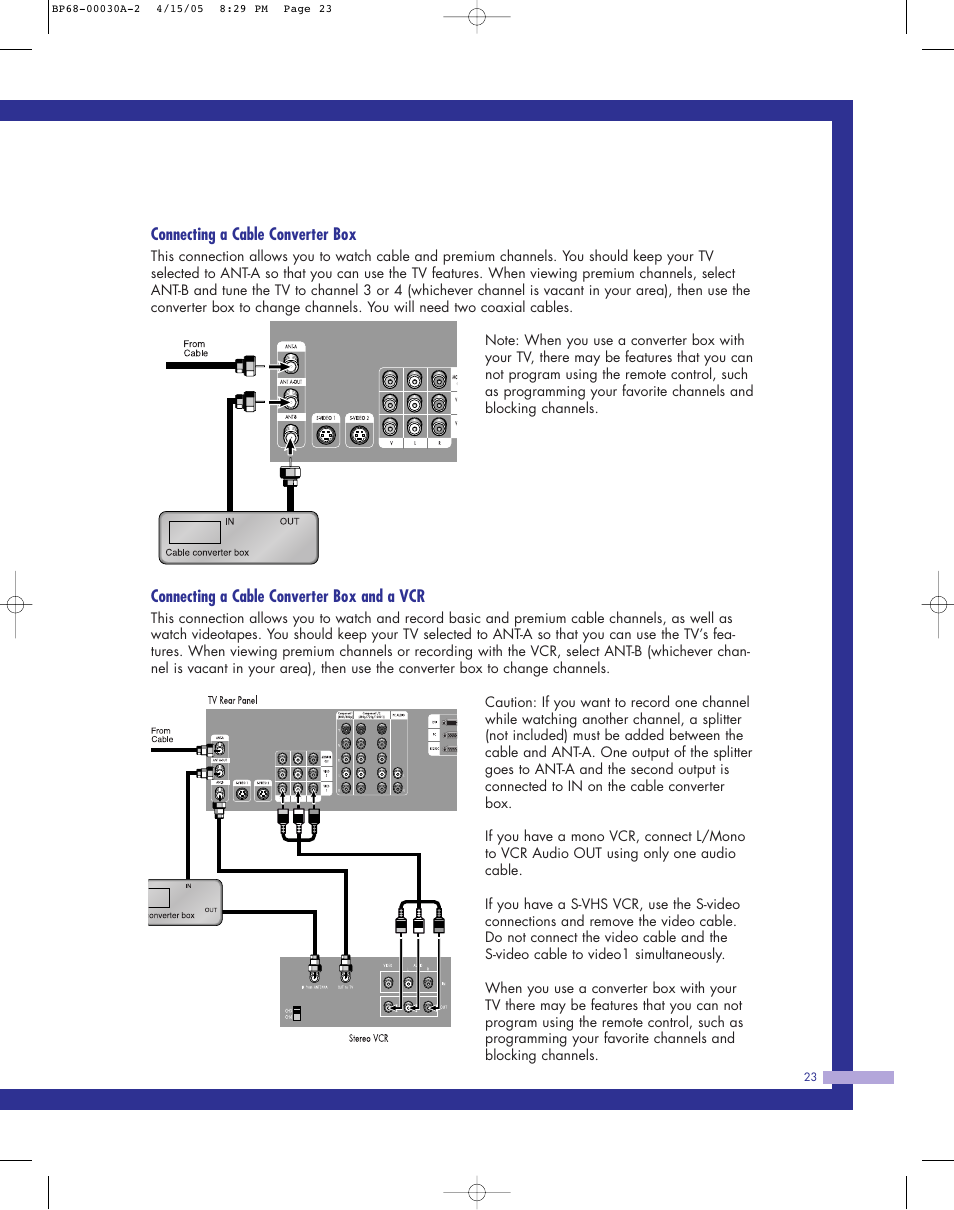 Samsung Tantus HLM 5065W User Manual | Page 23 / 88