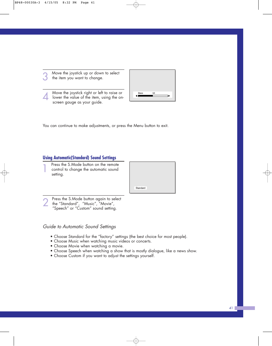 Samsung Tantus HLM 5065W User Manual | Page 41 / 88