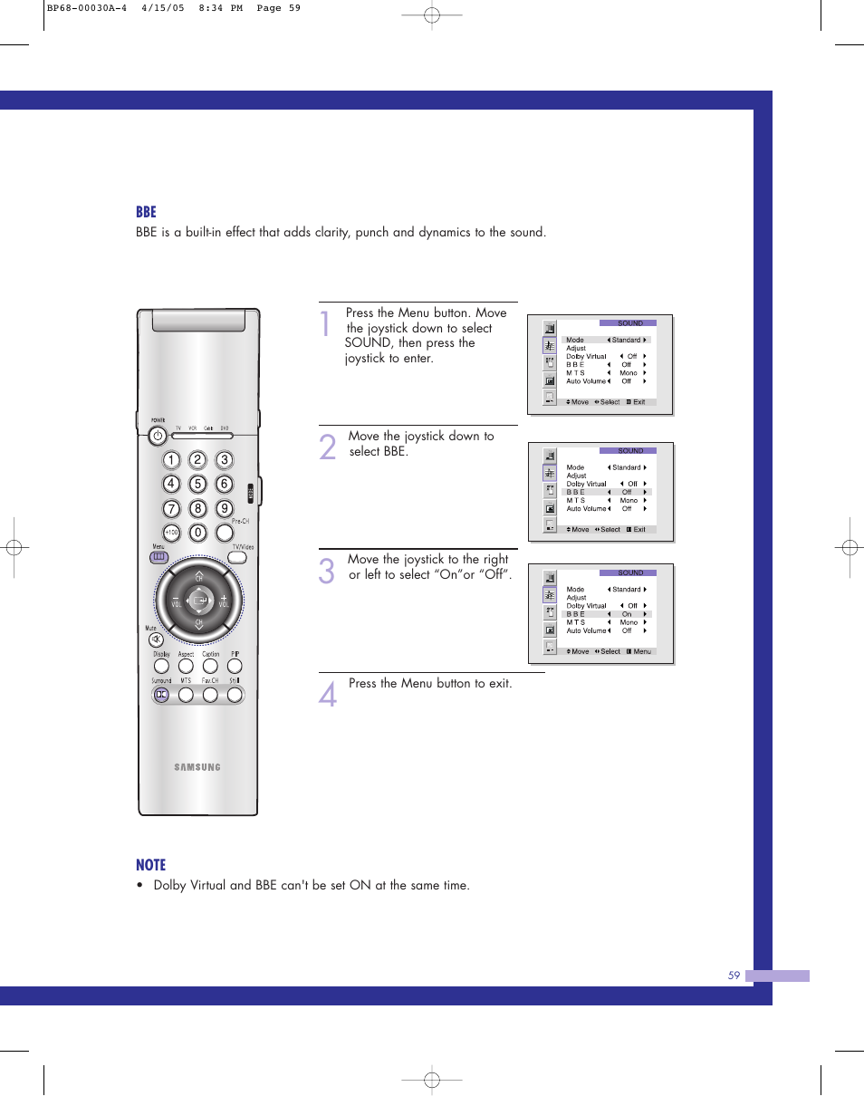 Samsung Tantus HLM 5065W User Manual | Page 59 / 88