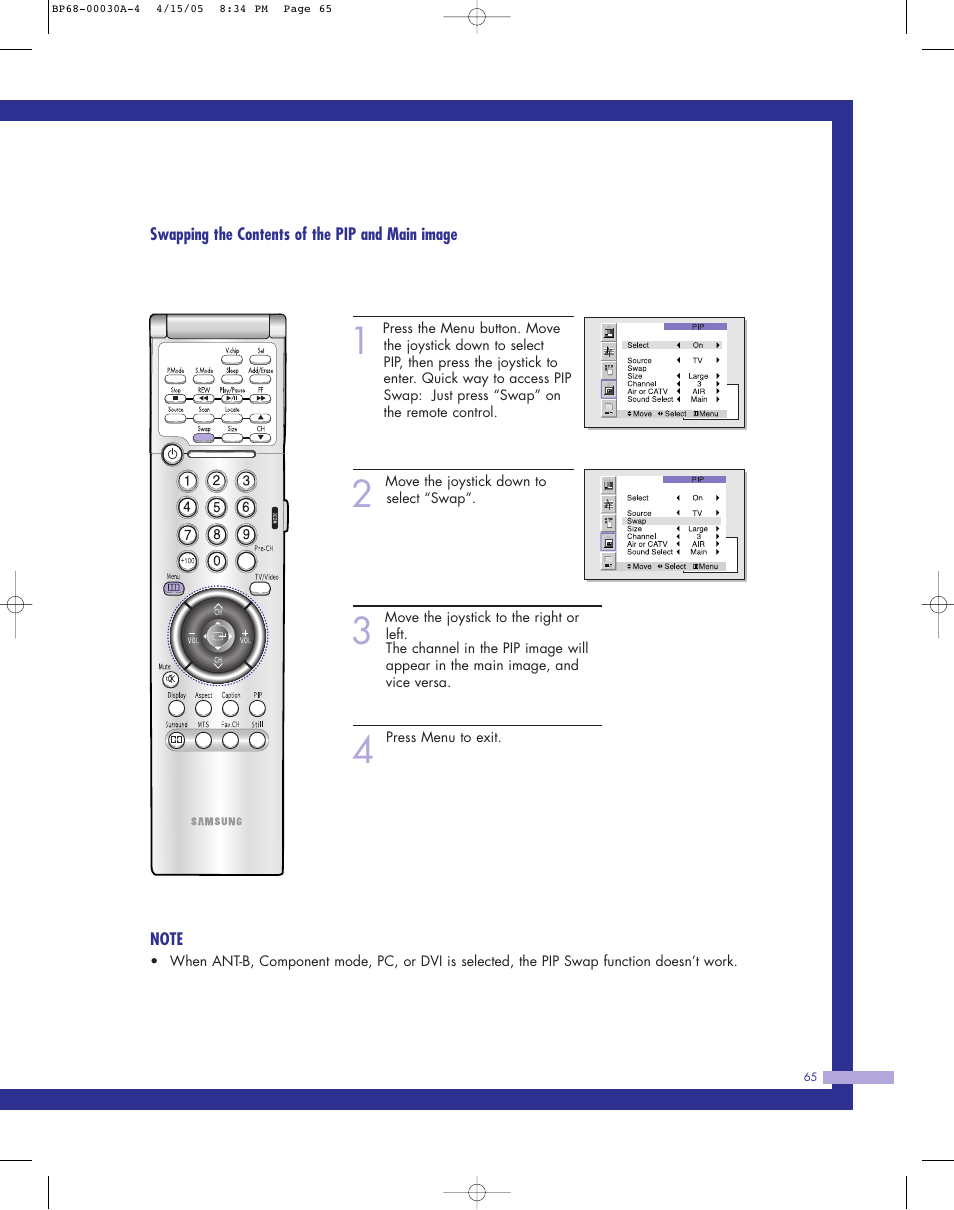 Samsung Tantus HLM 5065W User Manual | Page 65 / 88