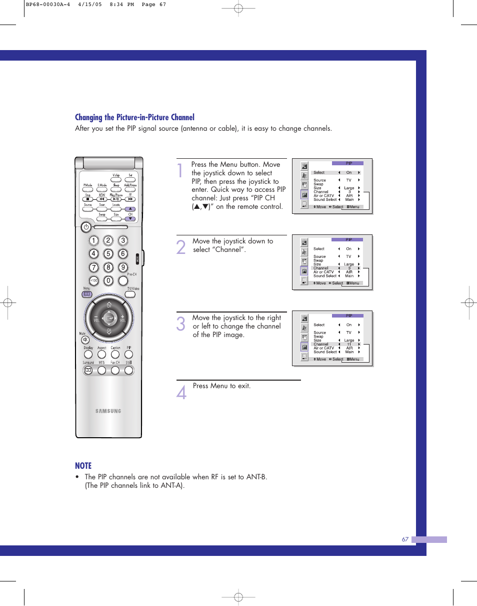 Samsung Tantus HLM 5065W User Manual | Page 67 / 88