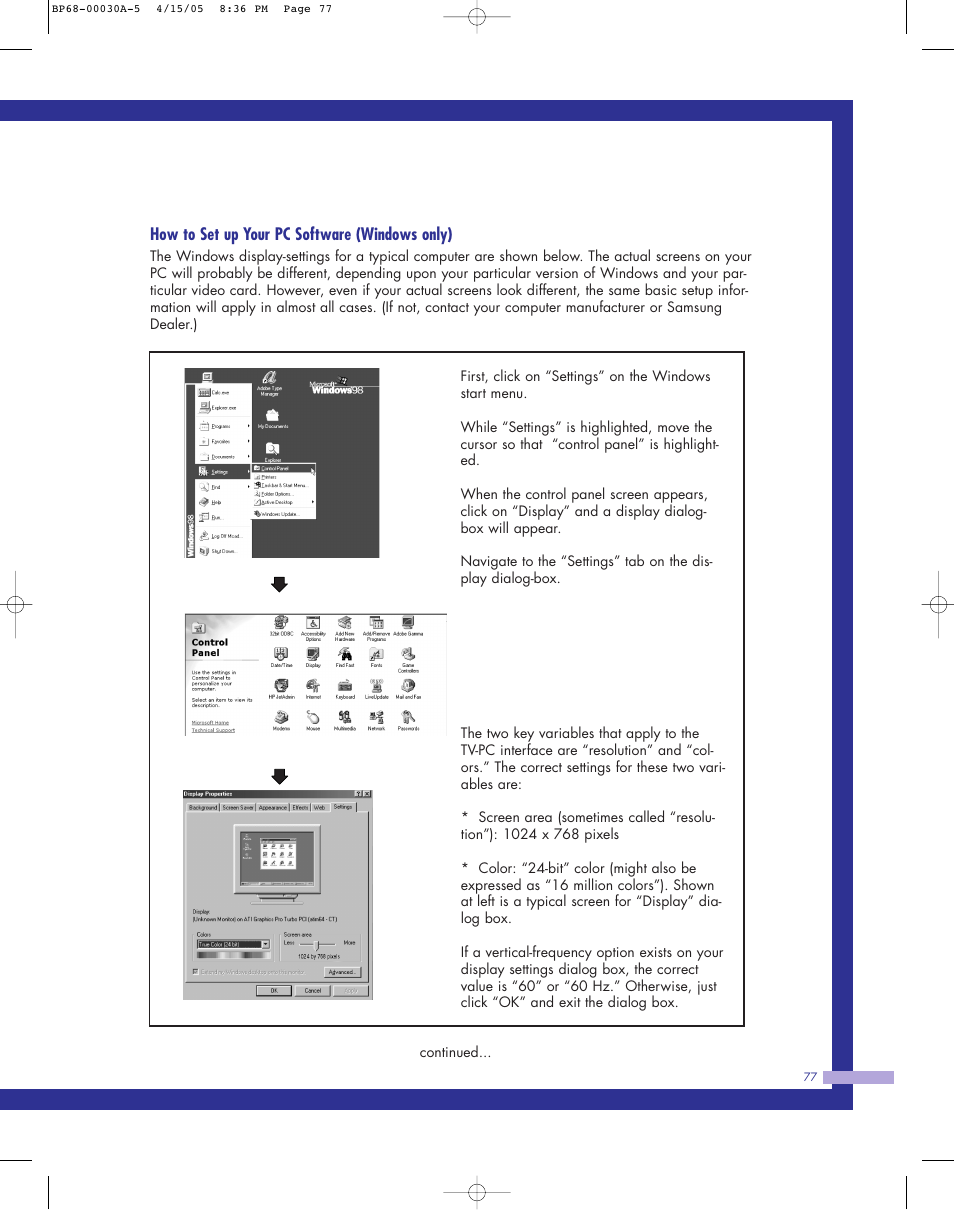 Samsung Tantus HLM 5065W User Manual | Page 77 / 88