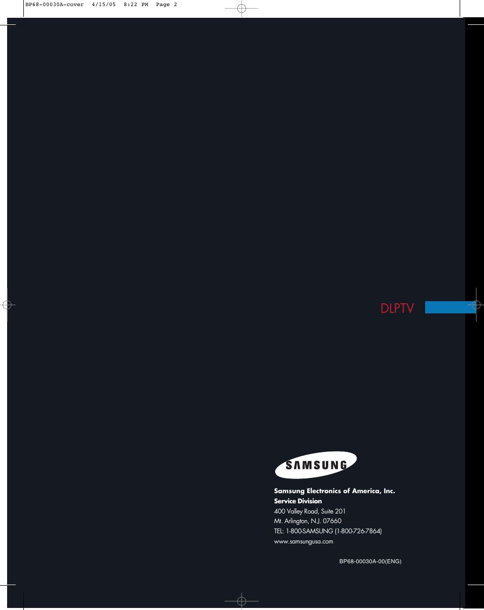 Dlptv | Samsung Tantus HLM 5065W User Manual | Page 88 / 88