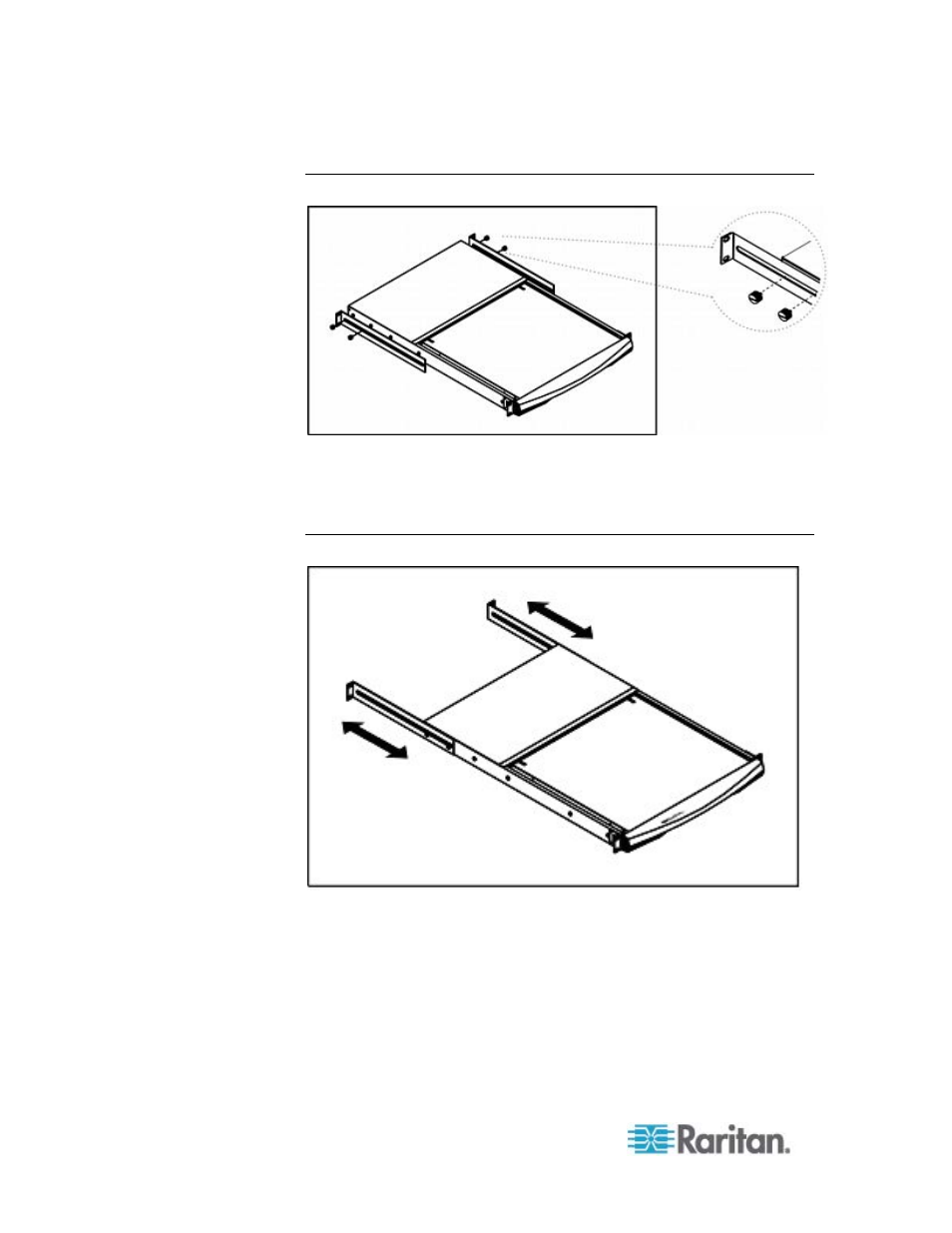 Installing the rear l-bracket, Aligning the rear l-brackets | Samsung T1900 User Manual | Page 10 / 30