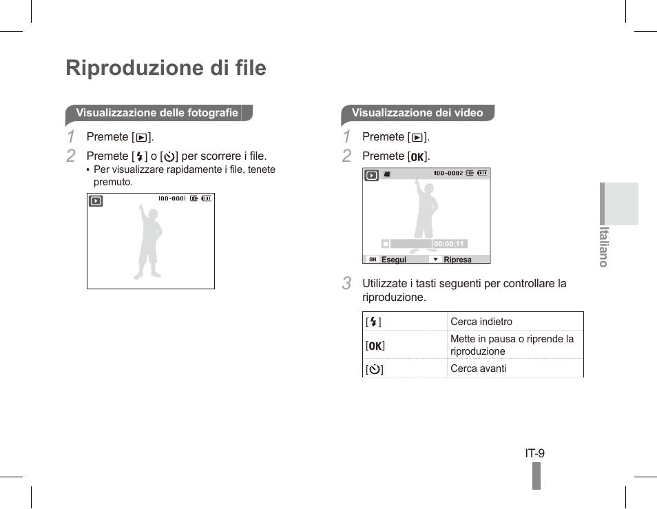 Riproduzione di file | Samsung ES55 User Manual | Page 39 / 112