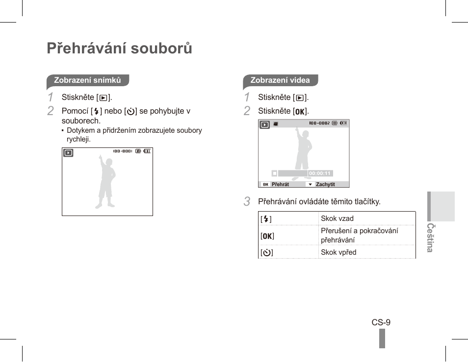 Přehrávání souborů | Samsung ES55 User Manual | Page 59 / 112