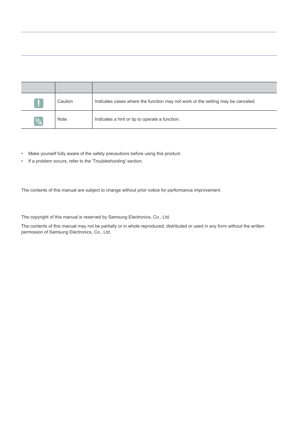 1 major safety precautions, 1 before you start, 1major safety precautions | Samsung SP-M220S User Manual | Page 3 / 60