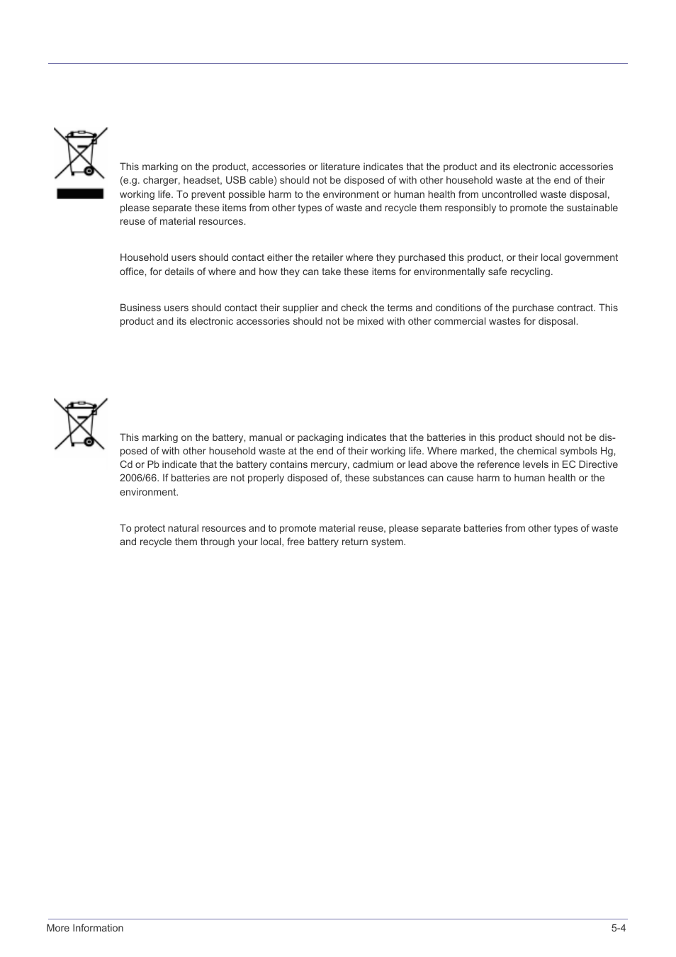 4 correct disposal - europe only, Correct disposal - europe only -4 | Samsung SP-M220S User Manual | Page 59 / 60