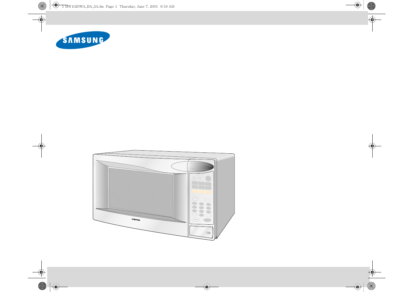 Samsung MW1020WA User Manual | 28 pages