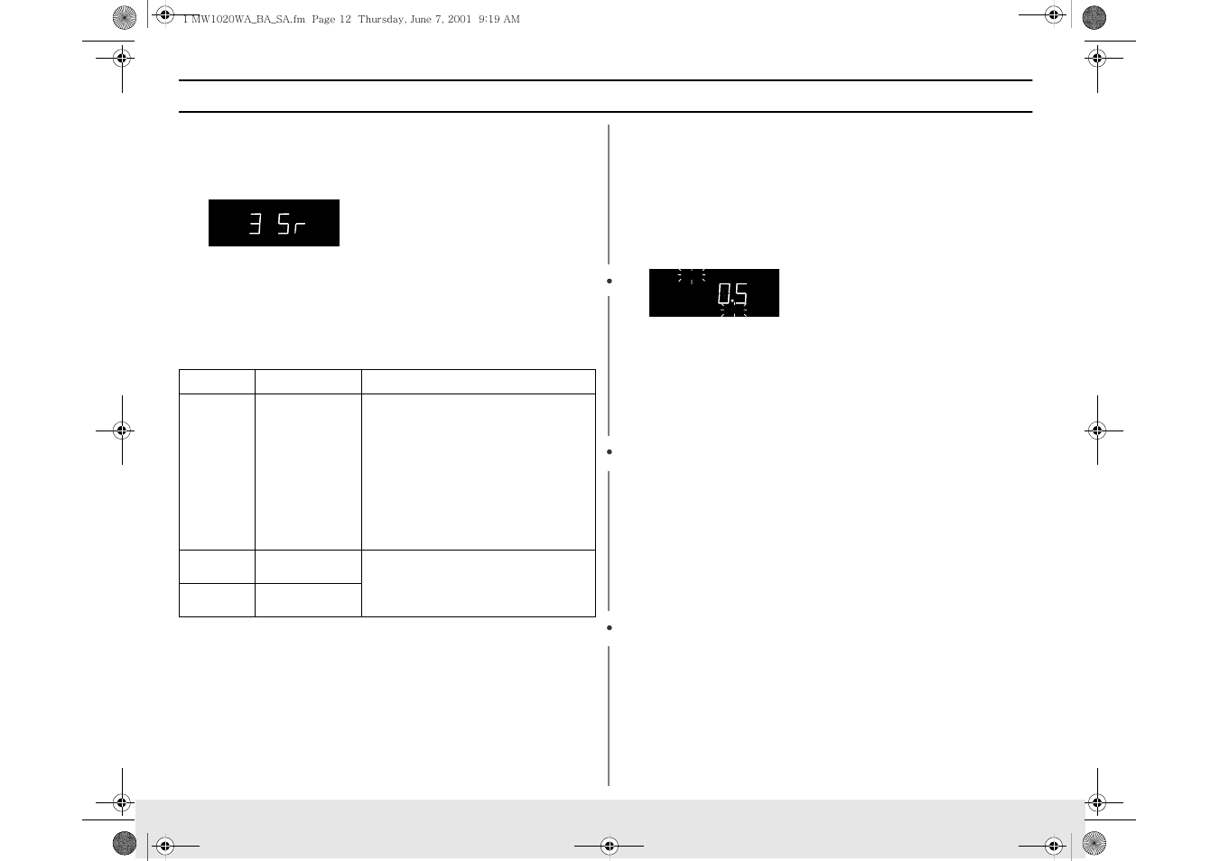 Operation 2 | Samsung MW1020WA User Manual | Page 12 / 28