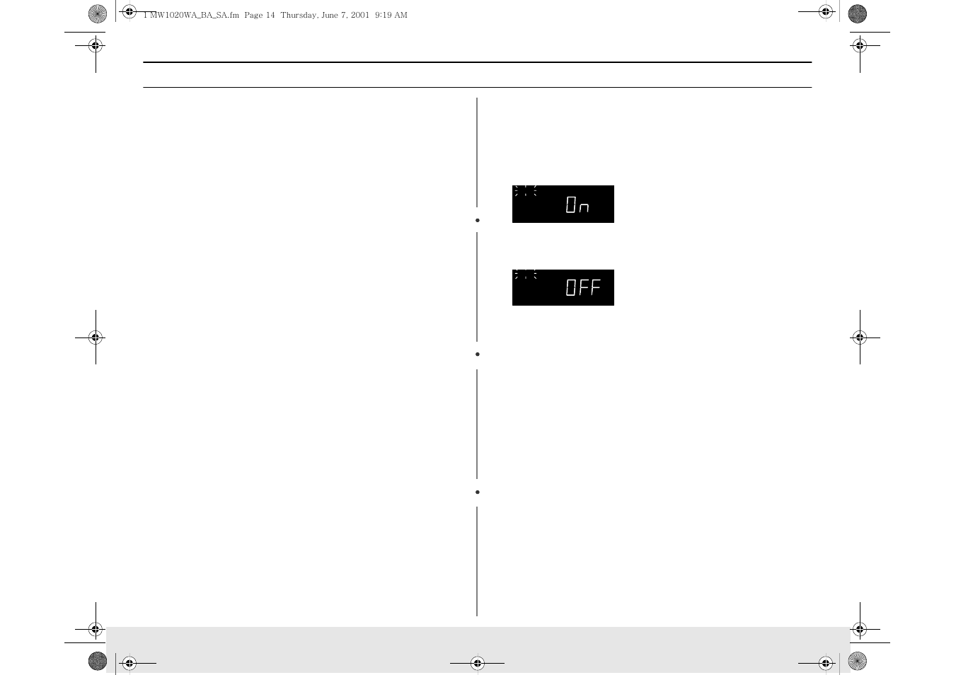 Operation | Samsung MW1020WA User Manual | Page 14 / 28