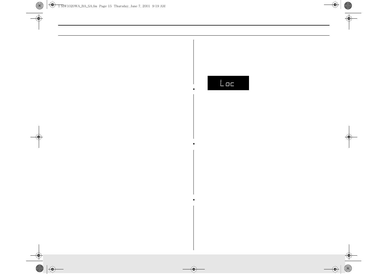 Operation | Samsung MW1020WA User Manual | Page 15 / 28
