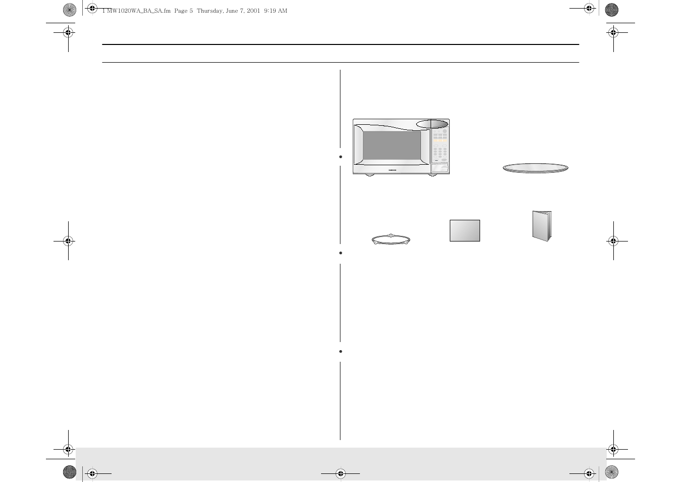 Your new microwave oven | Samsung MW1020WA User Manual | Page 5 / 28