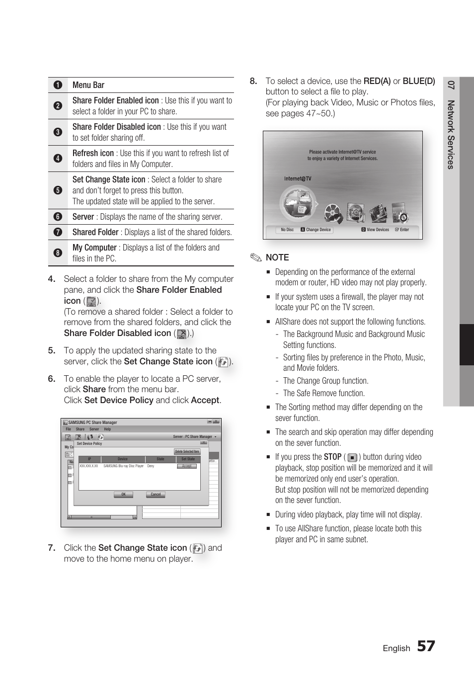 Samsung BDC5500/XAA User Manual | Page 57 / 68