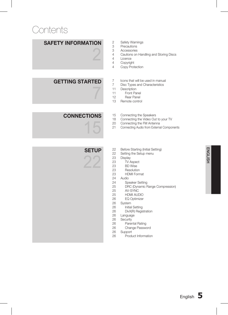 Samsung HT-C455 User Manual | Page 5 / 41