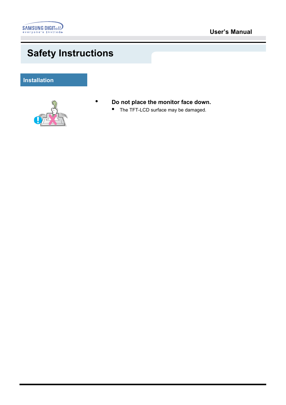 Safety instructions | Samsung 172S User Manual | Page 7 / 51
